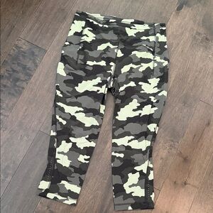Lululemon Athletica Camouflage Capris - Black and Gray